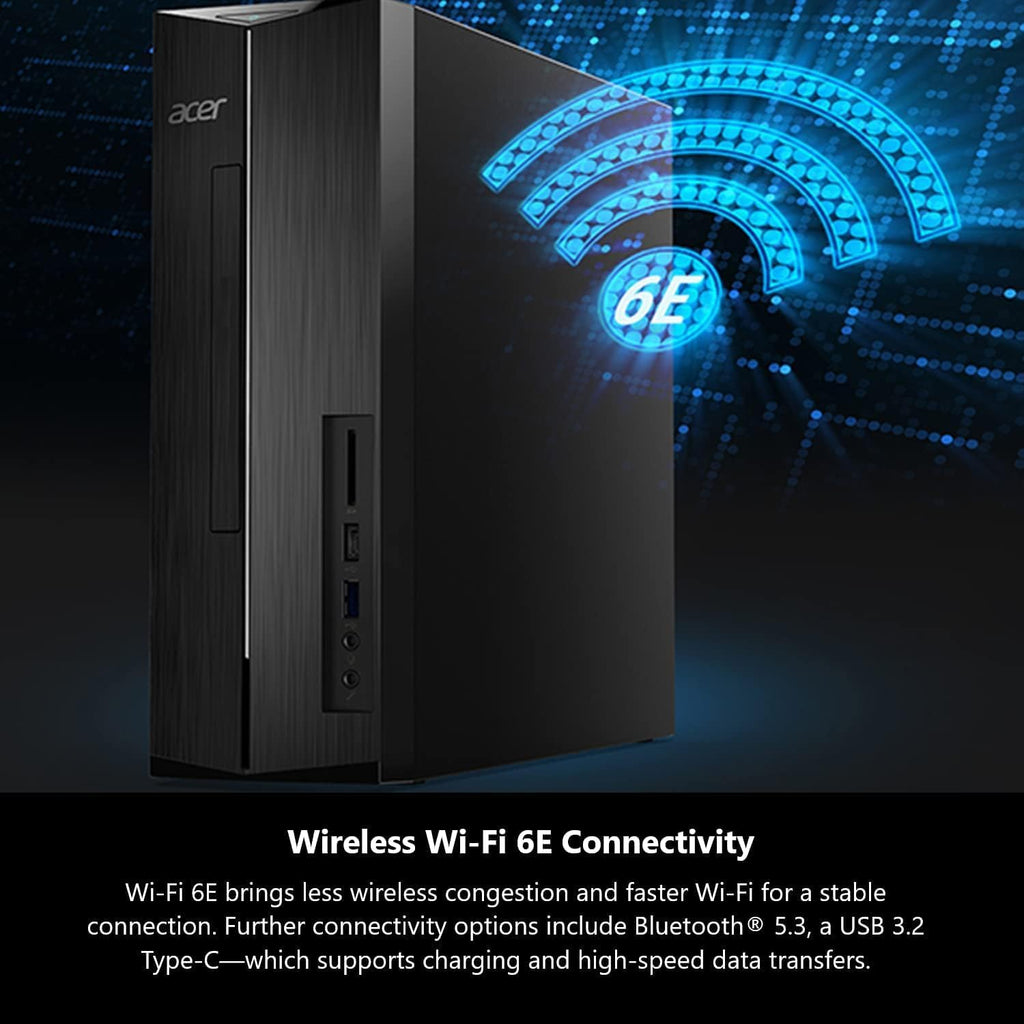 Acer 2026 Desktop Tower, Intel 14th Gen Ultra-Fast 10-Core i5 Processor, 16GB RAM, 1TB Storage HDD, Wi-Fi 6, Support 4K Monitor, Wins 11, Wired KB & Mouse, Free Office 365 on The Web