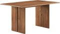 Modway Amistad 60" Solid Wood Modern Farmhouse Rectangular Dining Table in Walnut