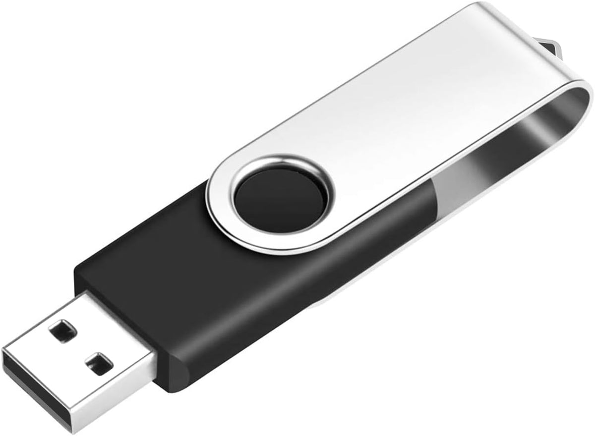 EASTBULL 50PCS 2GB Bulk Flash Drives USB 2.0 2GB Flash Drives Pack Thumb Drives Bulk Swivel Bulk USB Drives, Black