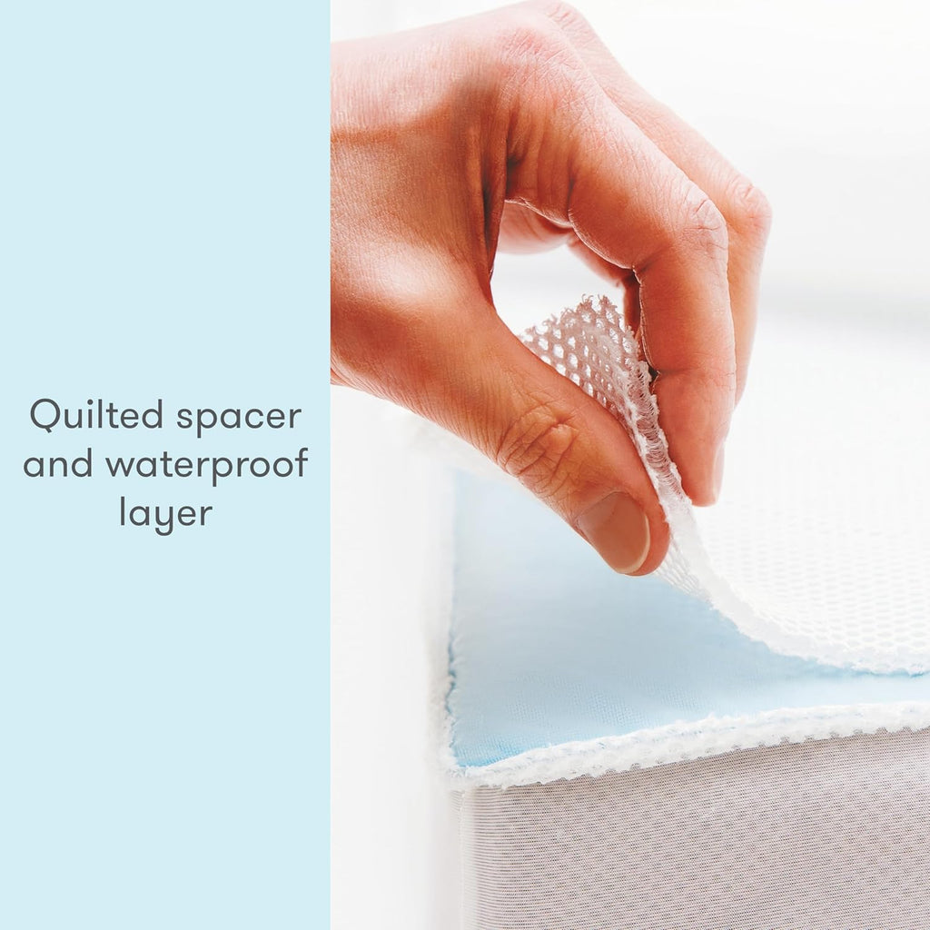 Newton Baby Waterproof Crib Mattress Pad | Ultra-Breathable Quilted Layer for Comfort & Universal Fitted Skirt for Secure Fit | Machine Washable | Crib Mattress Protector Pad Waterproof, 2 Packs