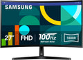 Samsung 27" Essential S3 (S36GD) Series FHD 1800R Curved Computer Monitor, 100Hz, Game Mode, Advanced Eye Comfort, HDMI and D-sub Ports, LS27D366GANXZA, 2024