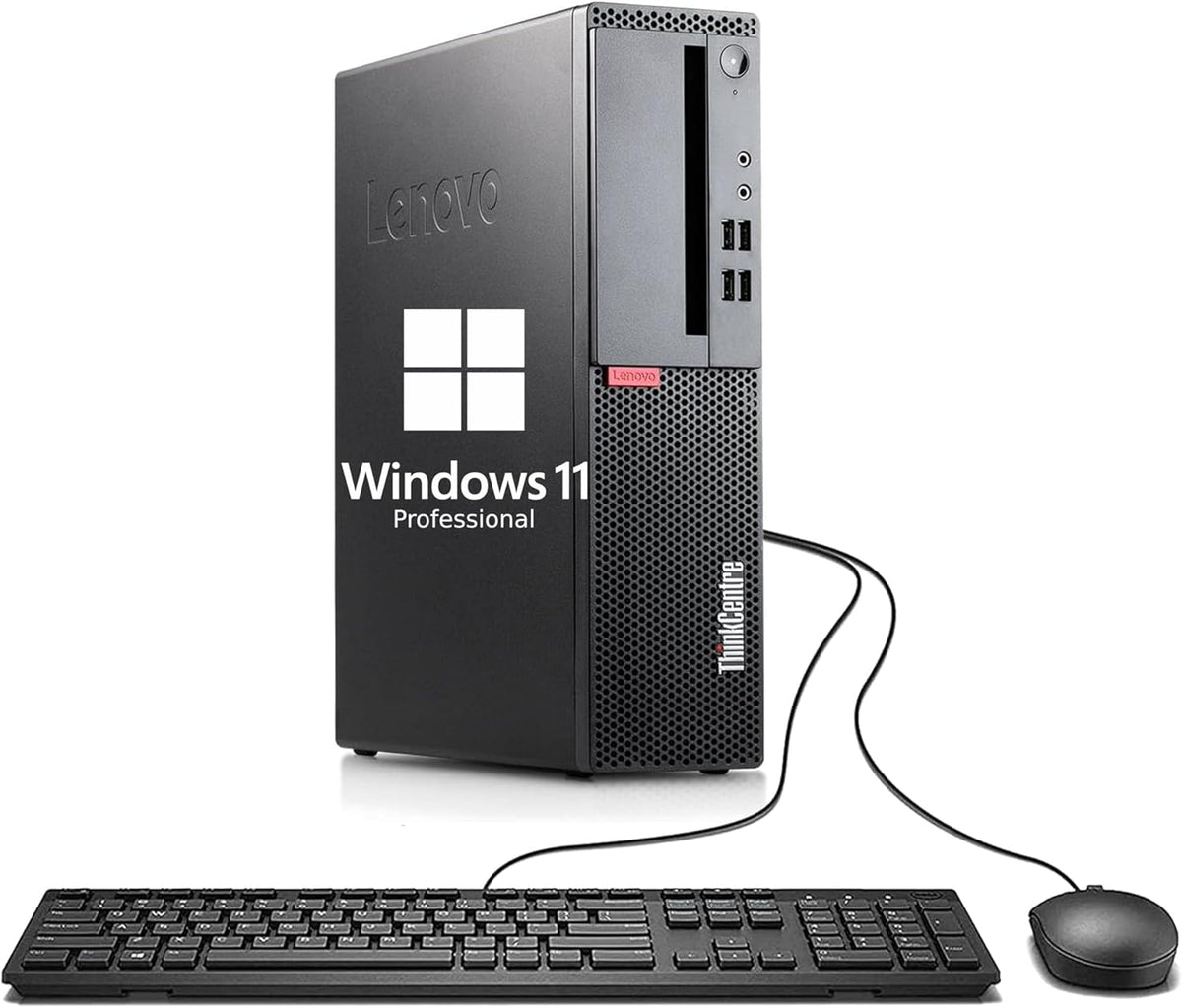 Lenovo ThinkCentre M710 SFF Desktop Computer PC, 6th Gen Core 3.70GHz, 8GB RAM, 256GB SSD, VGA, Keyboard and Mouse, WiFi, BT, Windows 11 Pro (Renewed)