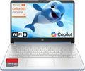 HP Pavilion Laptop 2026 Notebook for Students & Remote Work, Intel N150, 128GB Storage, 256GB SD Card, Lightweight, Long Battery Life, Wi-Fi 6, 1 Year Office 365, Win 11 Home S, Steel Blue