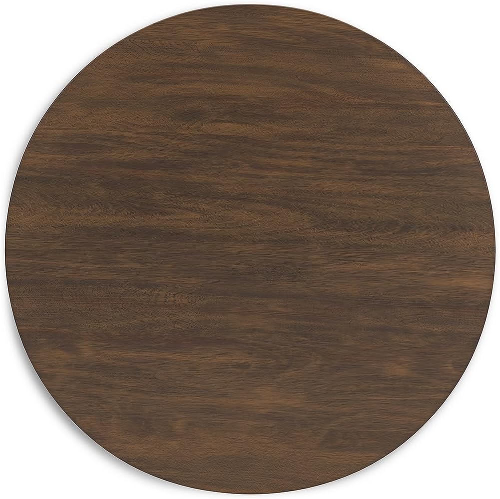 Signature Design by Ashley Lyncott Traditional Round Dining Room Table, Seats up to 4, Brown, 45" W x 29.75" H