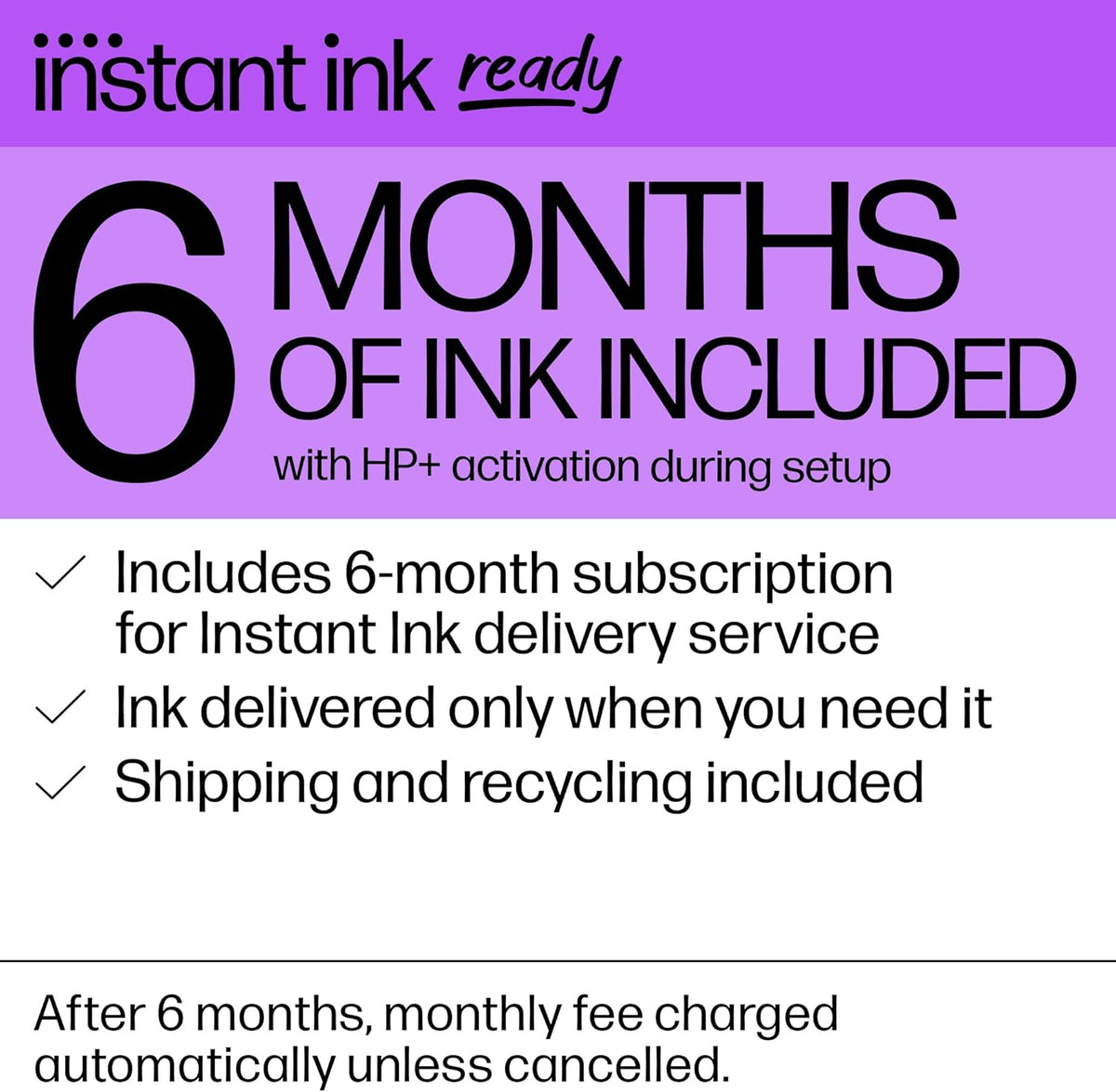 HP OfficeJet 8015e Wireless Color All-in-One Printer, 6 month Instant Ink trial included