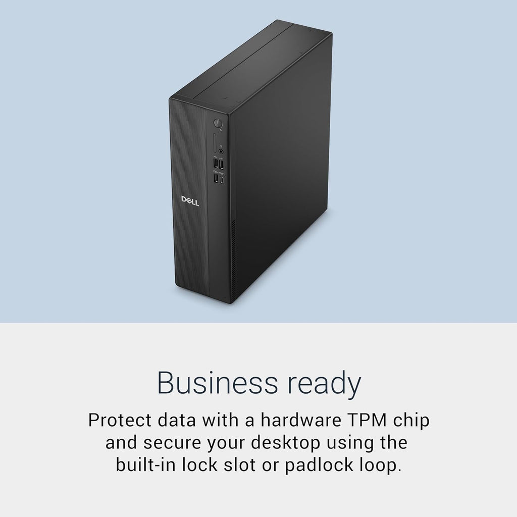 Dell Slim DS1265 AMD Desktop - AMD Ryzen™ 5 150 Processor, AMD Radeon™ 660M, 16GB DDR5 4800MT/s Memory, 512GB M.2 SSD, Dell Wired Keyboard and Mouse, Windows Home 11, Basic Onsite Service.