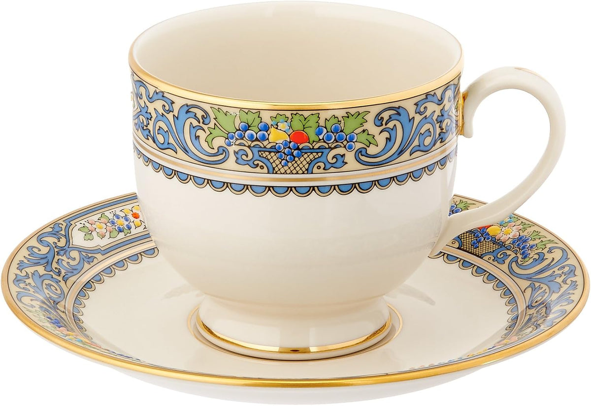 Lenox Dinnerware Set, Autumn 5-Piece Place Setting Set, Service For 1, Elegant Porcelain Dishes, Chip Resistant And Dishwasher Safe, Includes Plates Cup & Saucer, Dish Sets (Ivory, 5 Piece)