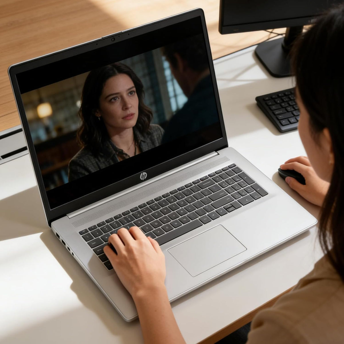 HP 17 Laptop, 17.3" FHD Display, 8GB DDR5 RAM, 512GB SSD, AMD Ryzen 5 Processor(Beats i7-1165G7, Up to 4.3GHz), Lifetime MS Office + Windows 11 Pro, Alpacatec Accessories, Silver, Video Editing Laptop