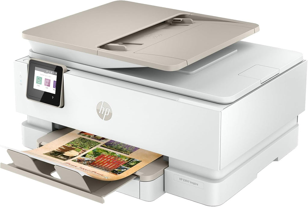HP Envy Inspire 7958e Wireless All-in-One Color Inkjet Printer, Print, scan, Copy, Duplex Printing Best-for-Home (327A7A) (Renewed Premium)