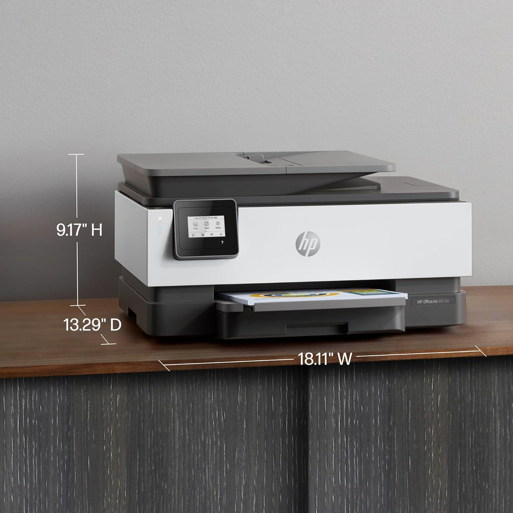 HP OfficeJet 8015e Wireless Color All-in-One Printer, 6 month Instant Ink trial included
