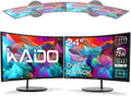 Kado Dual Monitor Setup - 2-Pack 24" Curved 1500R 1920x1080 Computer Monitor 75Hz VESA Mount HDMI Office Gaming Built-in Speakers (C24 Dual Series)