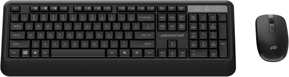 Packard Bell airFrame 24" FHD Monitors + Wireless Keyboard & Mouse, VESA Mount Compatible, HDMI/VGA, Tilt, Slim Bezel, for Home, Office, Light Gaming – 2 Pack