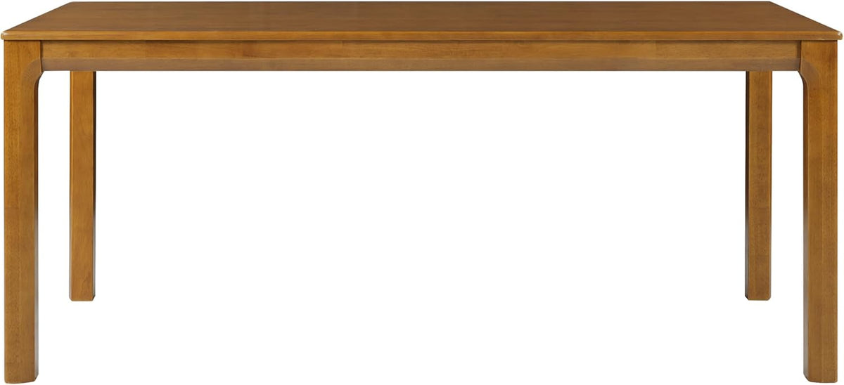 Christopher Knight Home Ace 70.28'L Solid Wood Dining Table for 6-8 People, Rubber Wood Dining Room Table, Minimalist Modern Rectangular Kitchen Table, Easy Assembly Dining Room Furniture, Walnut