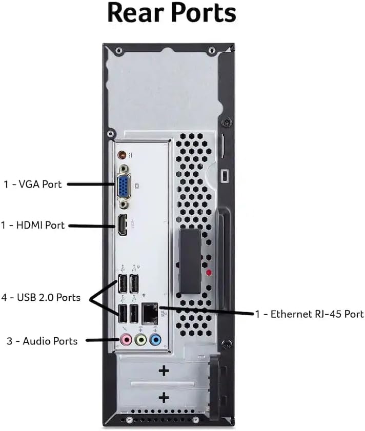 acer Aspire SFF 8L Desktop Computer | Intel Multi-Core CPU | 16GB RAM, 1TB Storage (512GB SSD+512GB External) | WiFi 6E | Intel UHD Graphic | Wired KB & Mouse, Lifetime Office 365 for The Web