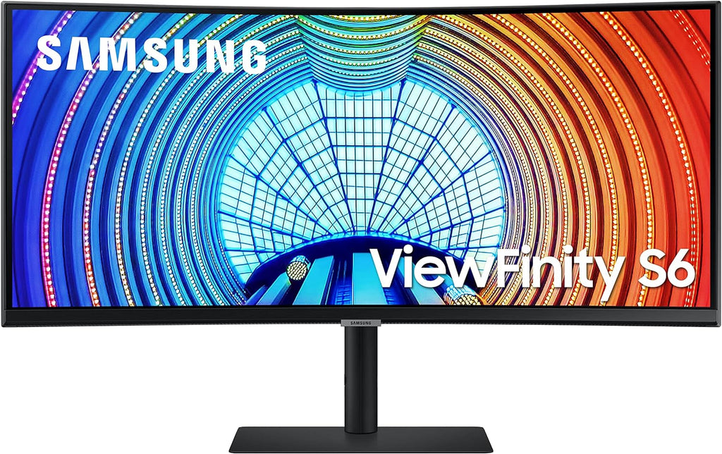 SAMSUNG Viewfinity S65UA Series 34-Inch Ultrawide QHD Curved Monitor, 100Hz, USB-C, HDR10 (1 Billion Colors), Height Adjustable Stand, TUV-certified Intelligent Eye Care (LS34A654UBNXGO),Black