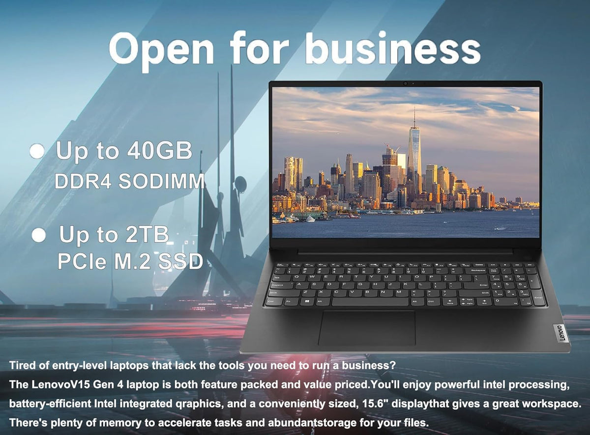 Lenovo V15 G4 15.6" Business Laptop, FHD Anti-Glare Display, Intel 10-Core i7-13620H (Beat Ultra 7 255U),16GB RAM, 512GB SSD, WiFi 6, Bluetooth 5.2, Windows 11 Pro, with 5ave 6-in-1 Accessory Kit