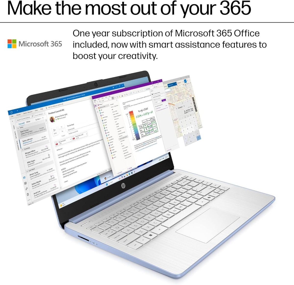 HP Pavilion Laptop 2026 Notebook for Students & Remote Work, Intel N150, 128GB Storage, 256GB SD Card, Lightweight, Long Battery Life, Wi-Fi 6, 1 Year Office 365, Win 11 Home S, Steel Blue