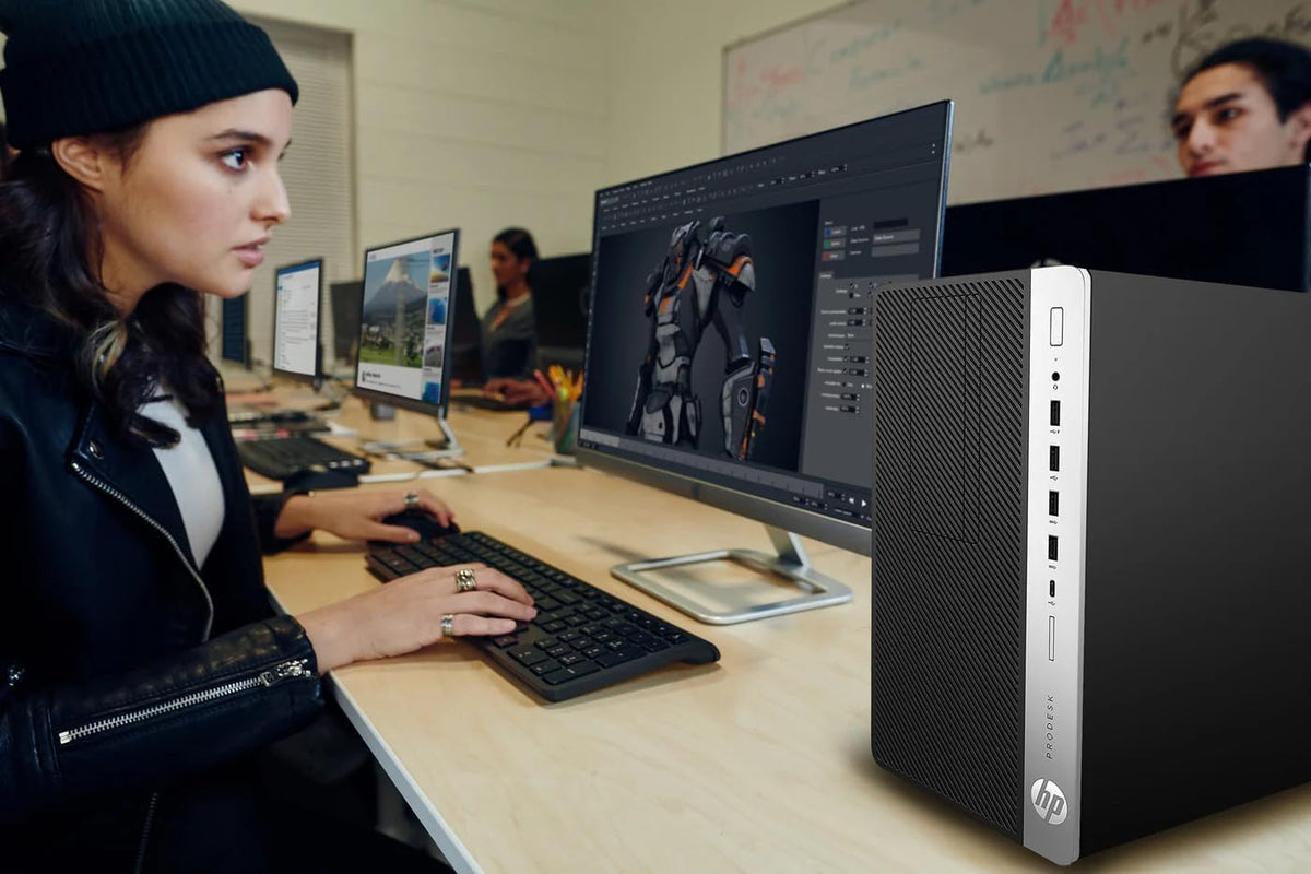 HP ProDesk 600G4 Tower Desktop Computer | Intel i7-8700 (3.4) | 32GB DDR4 RAM | 1TB SSD Solid State | Wi-Fi 5G + Bluetooth | Windows 11 | Home or Office PC (Renewed)