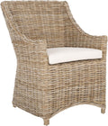Safavieh Home Collection Ventura Brown and White Washed Arm Chair