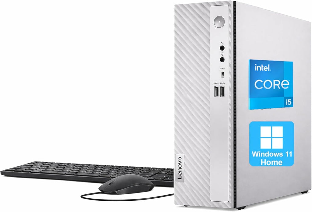 Lenovo IdeaCentre 3 SFF Business Desktop Computer, Latest 14th Gen Intel Core i5-14400, 32GB RAM, 1.5TB (1TB HDD+512GB PCIe SSD), USB-C, HDMI, VGA, RJ-45, Wi-Fi, Wired Keyboard & Mouse, Windows 11