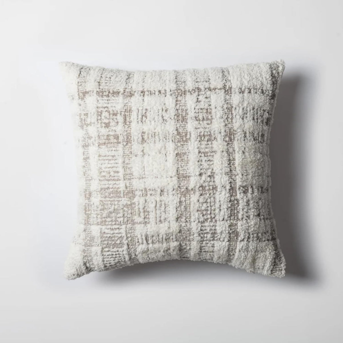 Decorative Throw Pillow Covers, Set of 5, Premium Woven Jacquard Textured Cushion Covers for Sofa & Bed, Modern Living Room Décor, Borla & Argos, Beige
