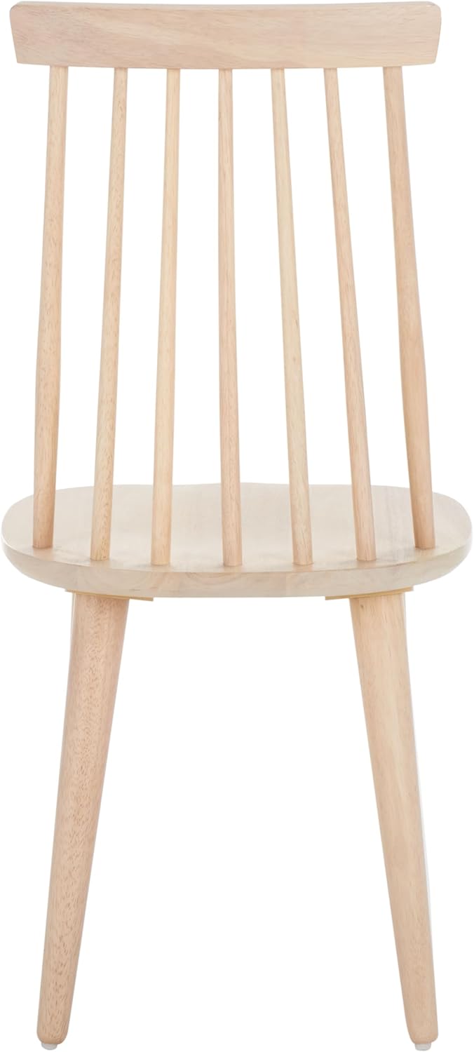 SAFAVIEH Furniture - Burris Side Chair Set of 2 - White Washed - Solid Wood - Modern Clean-Line Design - Ideal for Dining Room, Kitchen, Living Room, 17.7" Seat Height (AMH8511P-SET2)