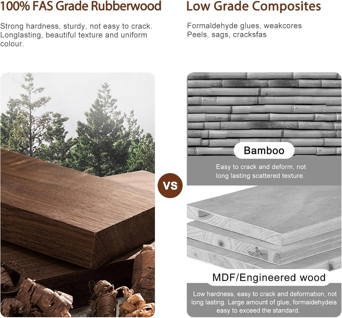 Solid Wood Small Dining Table for 2-6, 23.6"L-47.2"L Expandable Kitchen Table, Designed for Small Spaces, Easy Assembly, Suitable for Kitchen, Dining Room, Living Room, Apartment (Walnut)