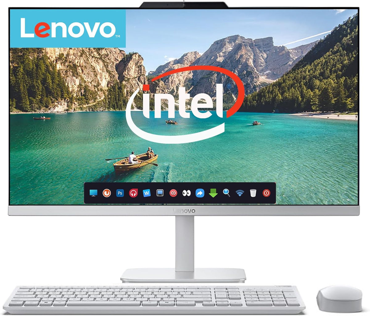 Lenovo All in One Desktop, Intel Ultra-Fast Quad-Core CPU| 24 inch Full HD Display| 16GB RAM, 512GB PCIe SSD| Wi-Fi 6| Bluetooth| USB, Ethernet Port| Windows 11 | HDMI Out| Wireless Keyboard & Mouse
