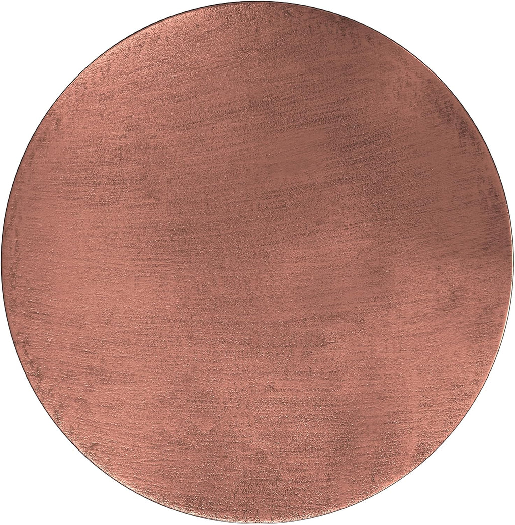 SIMPLIHOME Johnsen Metal Coffee Table - 30 inch Wide Solid Metal Round Drum Accent Table in Bronze, Boho Coffee Table for Living Room or Bedroom with Decorative Textured Design, Assembled