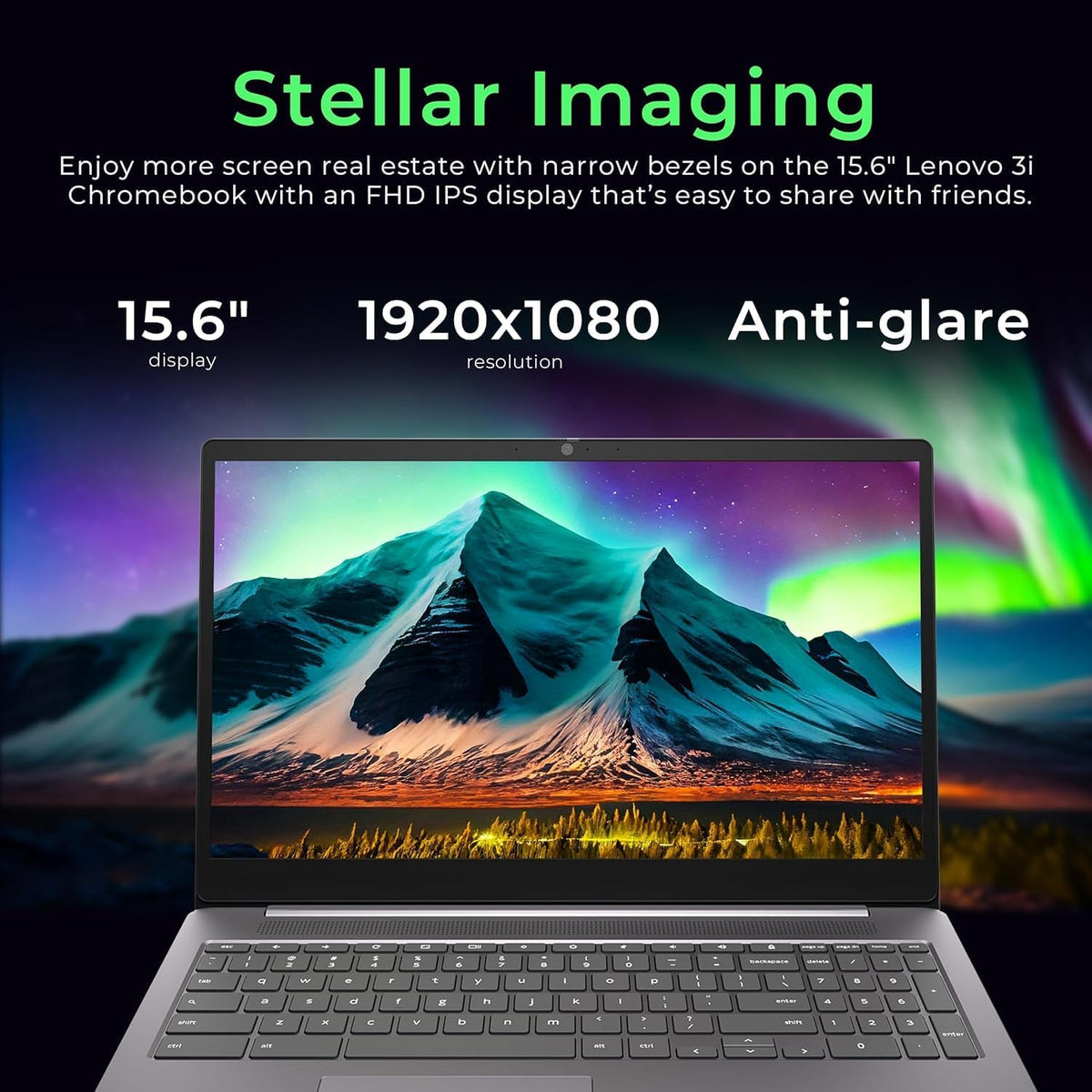 Lenovo Chromebook Flagship 15.6" FHD Laptop Computer for Business Student, Intel Celeron N4500, 4GB RAM, 320GB Storage (64GB eMMC+ 256GB Card), WiFi 6, Long Battery, Chrome OS +MarxsolAccessory