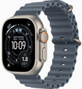 Apple Watch Ultra 3 GPS + Cellular, 49mm Natural Titanium Case with Anchor Blue Ocean Band (Renewed)