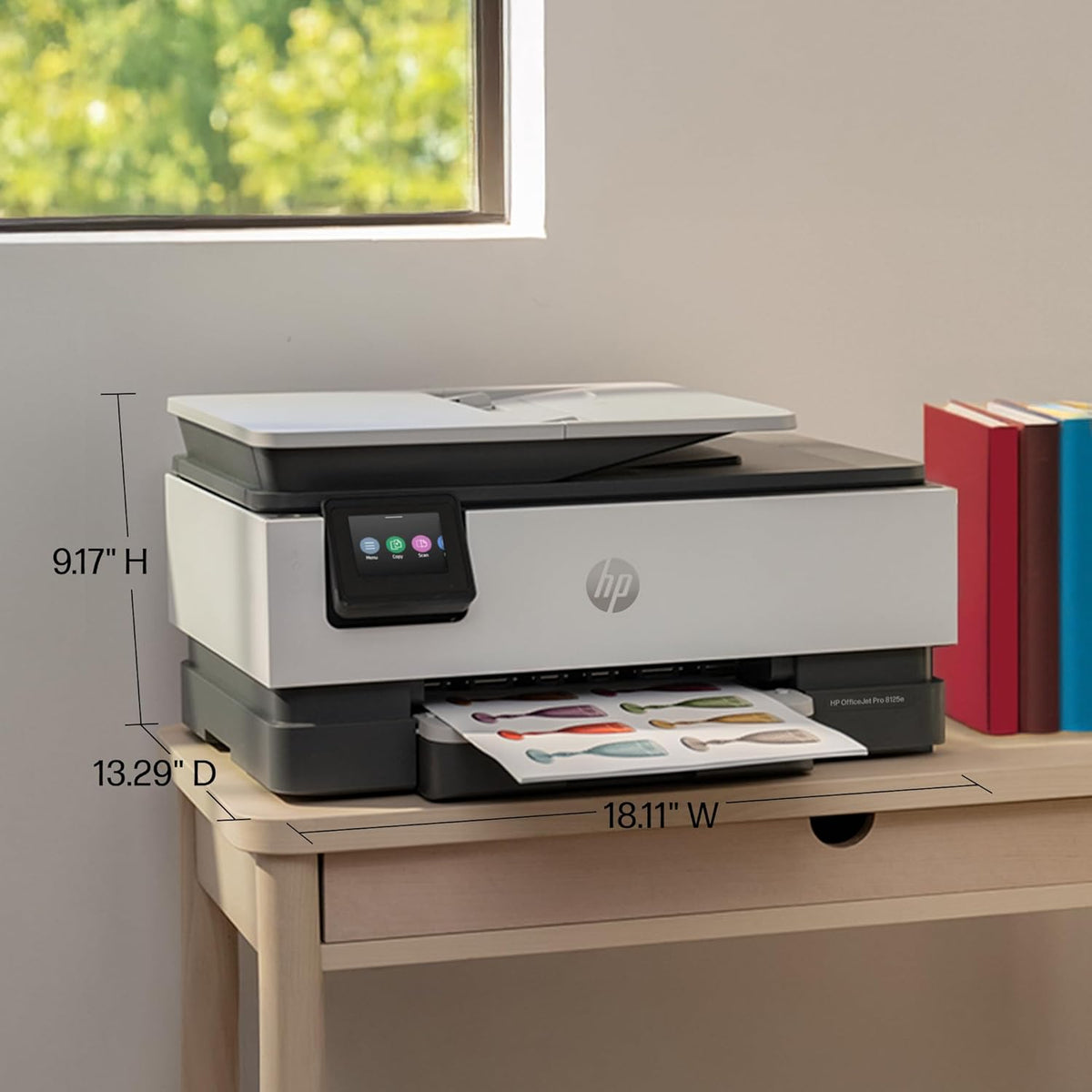 HP OfficeJet Pro 8125e Wireless All-in-One Color Inkjet Printer, Home Office, Print/Scan/Copy, ADF, Duplex Printing, AI-Enabled (Renewed)
