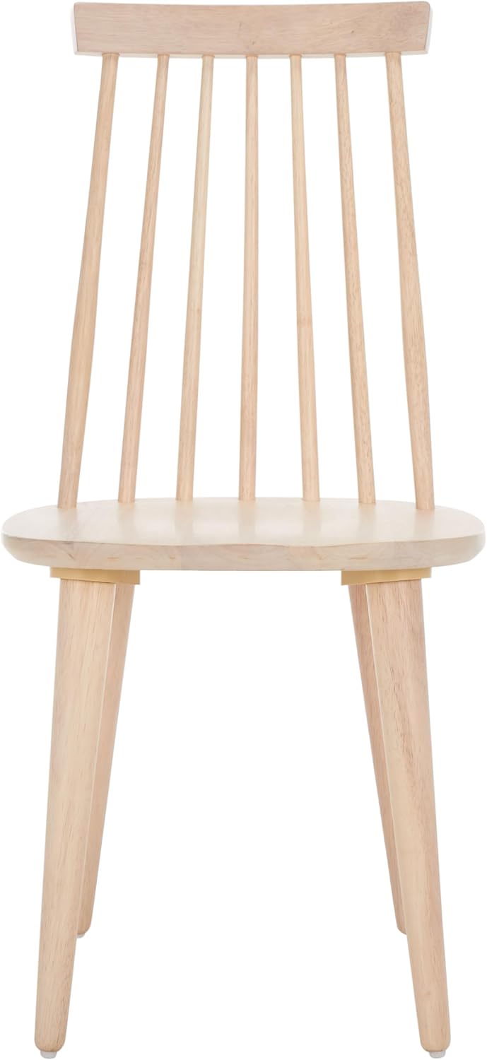 SAFAVIEH Furniture - Burris Side Chair Set of 2 - White Washed - Solid Wood - Modern Clean-Line Design - Ideal for Dining Room, Kitchen, Living Room, 17.7" Seat Height (AMH8511P-SET2)