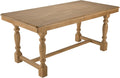 Bush Home 67-Inch Dining Table for 4-6 People, Squire Trestle Farmhouse Rectangular Wood Dining Room Table, Kitchen, Living Room, Sterling Dining Collection, Natural Honey Brown