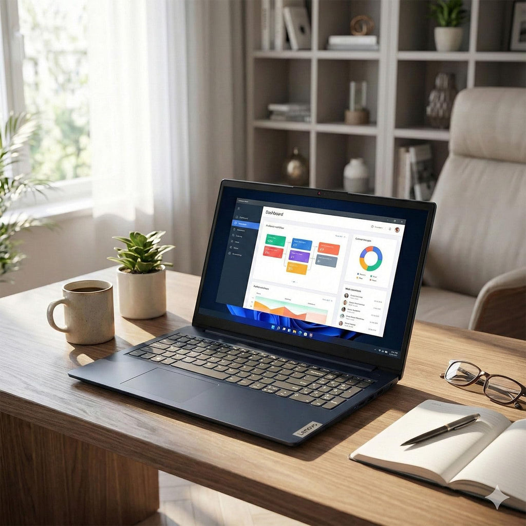 Lenovo IdeaPad Slim 3 15.6" FHD Laptop • Microsoft Office 365 • 2026 Edition • Intel N150 CPU • 8GB DDR5 • 640GB SSD(512GB External) • Windows 11 • Essential Laptop • w/o Mouse
