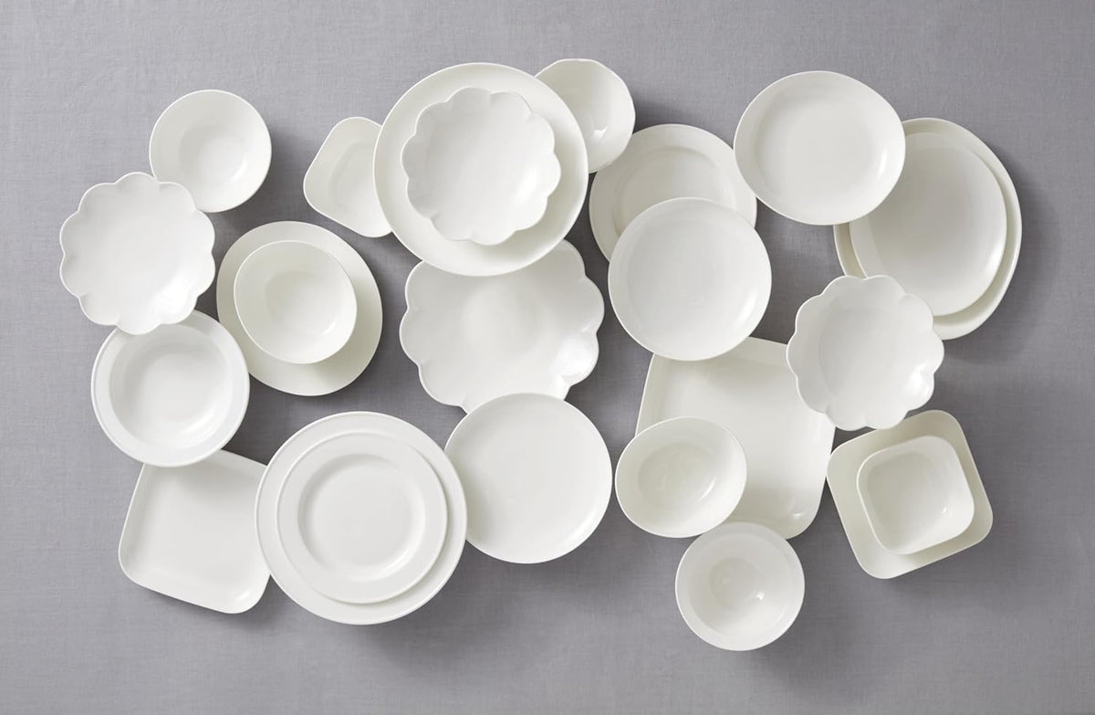 Lenox Dinnerware Set, Studio 1414 Coupe 16-Piece Set, Service For 4, Bone China Material, Dishwasher & Microwave Safe, Home And Kitchen, Kitchen And Dining, Plates And Bowls Sets (White, 16 Pieces)