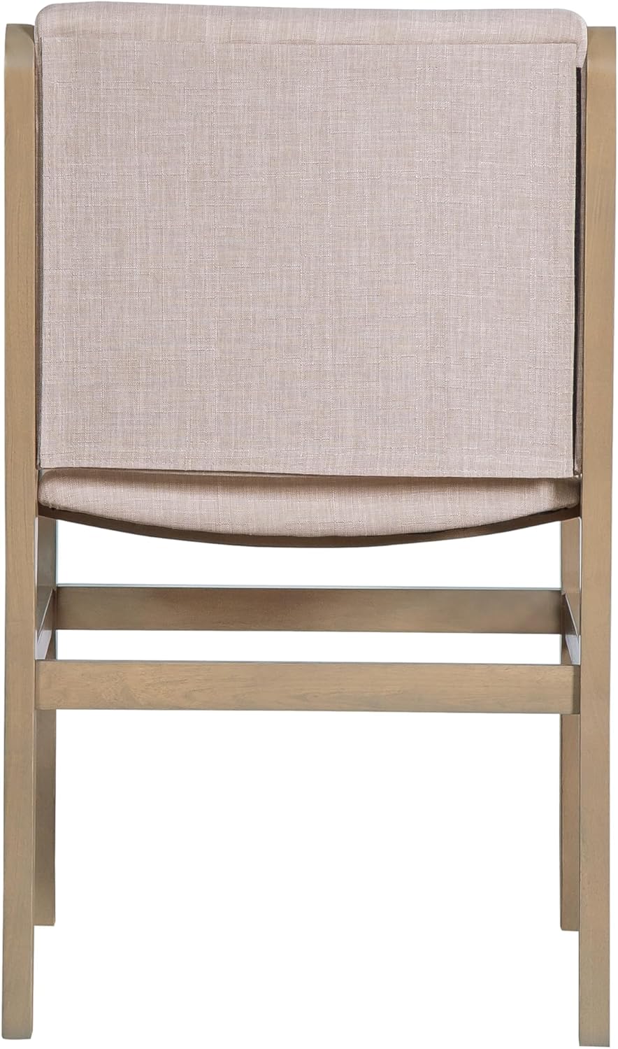 Christopher Knight Home Dean Rubber Wood Dining Chairs Set of 6, Modern Upholstered Dining Chairs, Armless Kitchen Chairs, Dining Room Living Room Accent Chair for Extra Seat, Light Natural+Beige