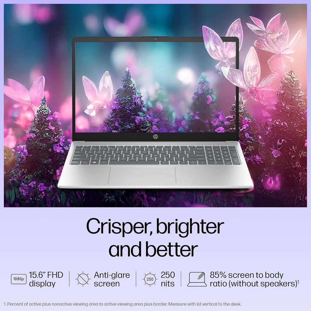 HP Pavilion 15.6" FHD Laptop Computer, 8GB DDR4 RAM, 256GB PCIe SSD, Intel N100 CPU, 2026 Edition, Portable Design, WiFi 6, Bluetooth, Webcam, Type-C, Office 365, Windows 11, Type C RJ45, Light Gray
