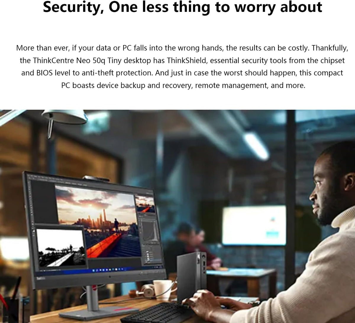 Lenovo ThinkCentre neo 50q Gen 4 Business MFF Desktop, 13th Gen Intel Core i5-13420H, 16GB RAM, 512GB PCIe SSD, Display Port, HDMI, RJ-45, Wi-Fi, Windows 11 Pro