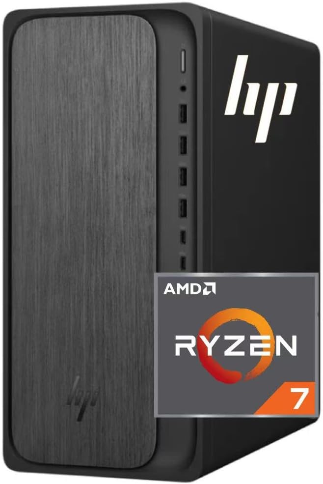 HP Secure & Productive Business Tower Desktop, AMD 8-Core Ryzen 7(Beat Intel Core i9-11900K), 8GB DDR5 RAM, 756GB Storage(256GB SSD & 500GB HDD), HDMI + DP, RJ-45, USB-C, Windows 11 Pro