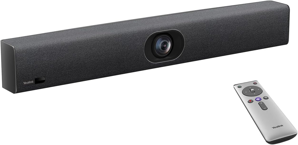Yealink UVC40 E2 USB Conference Room Camera System Ultra-HD 4K Video Conference Camera 120° Wide-Angle Lens Built-in 8 Microphone Arrays Auto Framing Speaker Tracking and Smart Area Exposure Webcam