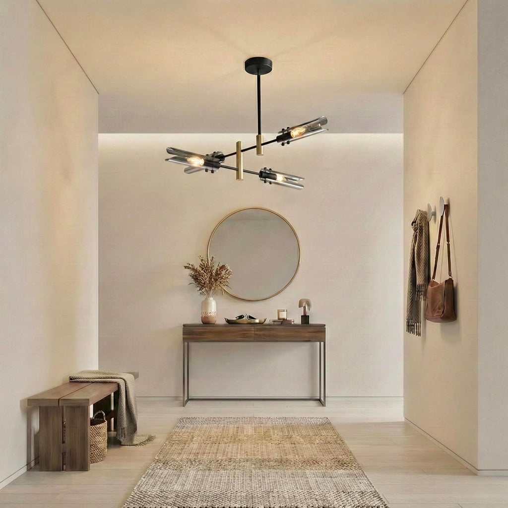Modern Living room Dining room Sputnik Chandelier, Bedroom Hallway Light Fixtures, Pendant Lights Kitchen Island, Hanging Lights Ceiling Light Farmhouse Kitchen Decor Fixture Lamparas (Black & Gold-4)