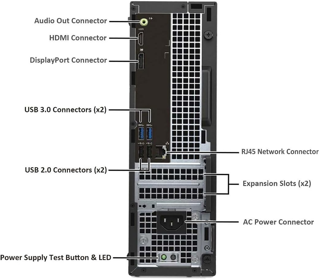 Dell OptiPlex 3040 Refurbished Desktop, Intel Core i7-6700, 16GB RAM, 512GB SSD, AC8260 WiFi, HDMI Dual Monitor Support, Windows 11 Pro, Altec Wireless Keyboard and Mouse (Renewed)