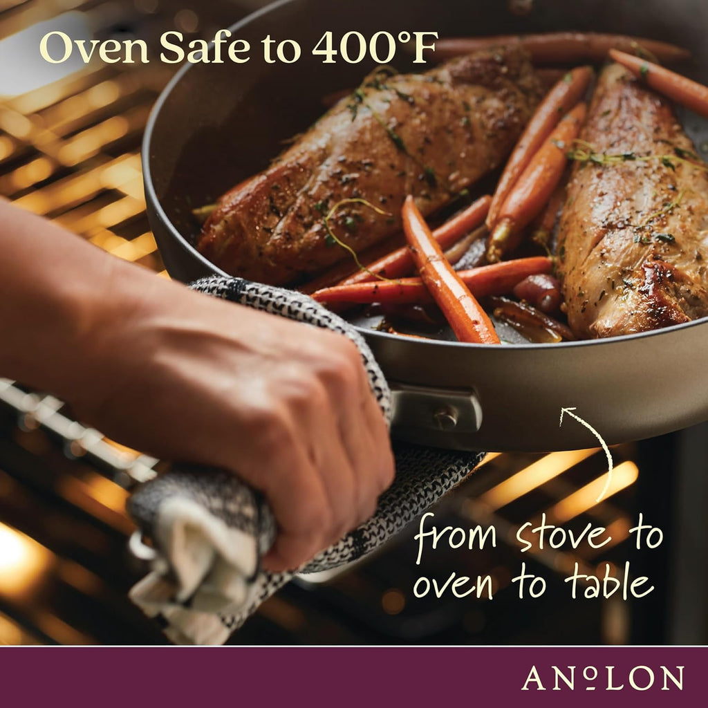 Anolon Advanced Home Hard-Anodized Nonstick 11-Piece Cookware Set (Bronze)