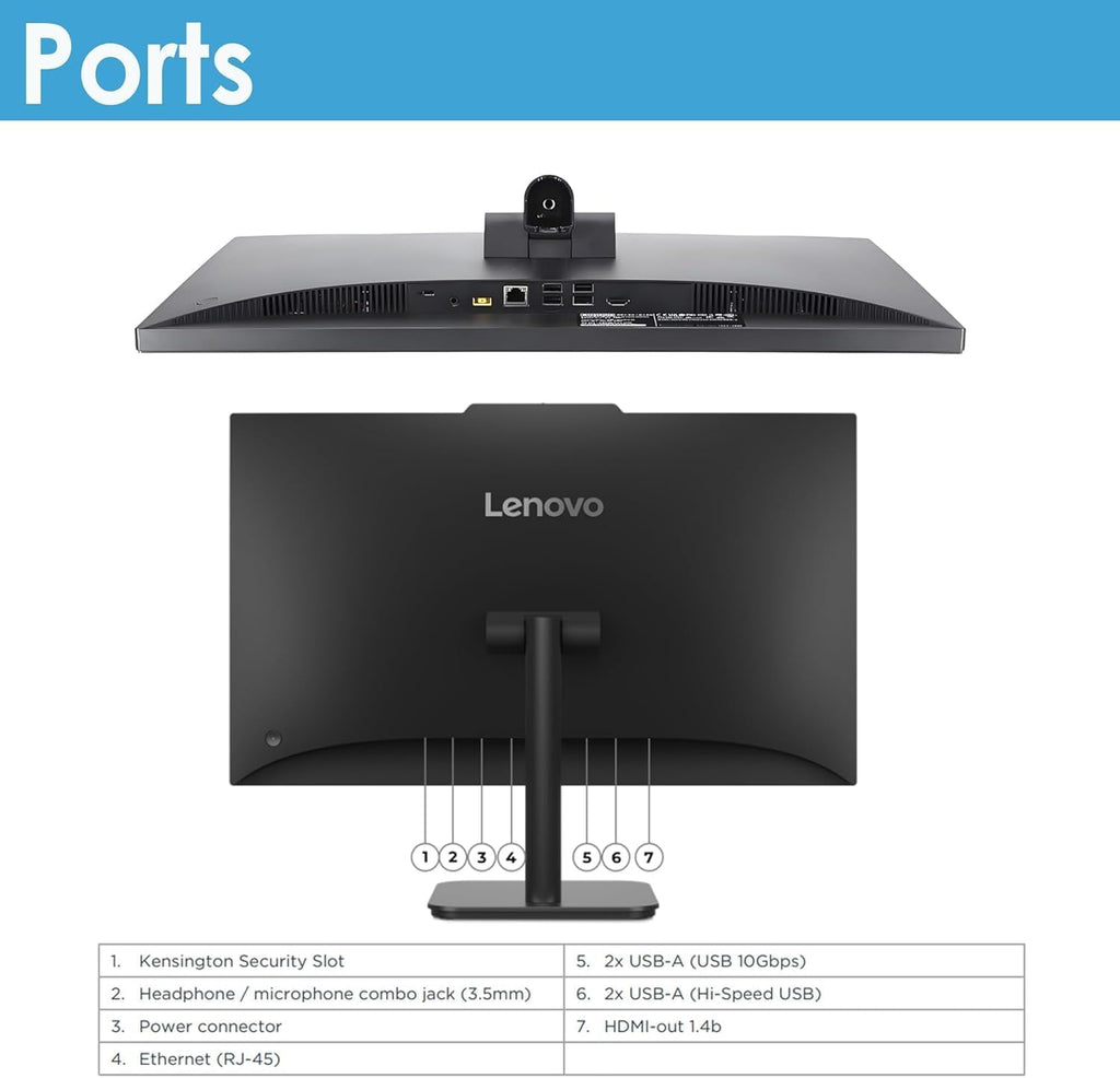 Lenovo 24" IPS FHD All-in-One Desktop Computer for Home Office, Intel Quad-Core CPU, 16GB DDR4 RAM, 1TB Storage (512GB SSD+512GB External), WiFi 6, Bluetooth 5.2, Intel UHD Graphics, KB & Mouse