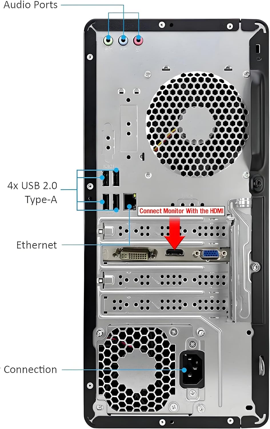 HP 2026 Desktop Tower Computer for Home Office Student, Intel i7-11700F 8-Core, 16GB DDR4 RAM, 512GB PCIe SSD, WiFi 6, Keyboard & Mouse, Windows 11 Home-Ready for Work, Business Family Use, Jet Black