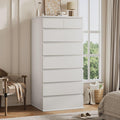 Jocoevol White Tall 8 Drawer Dresser for Bedroom,Dressers & Chests of Drawers with Jewelry Storage,Wood Storage Dresser with Deep Drawers for Living Room Hallway Entryway(55.3" L*23.6" W*15.7")