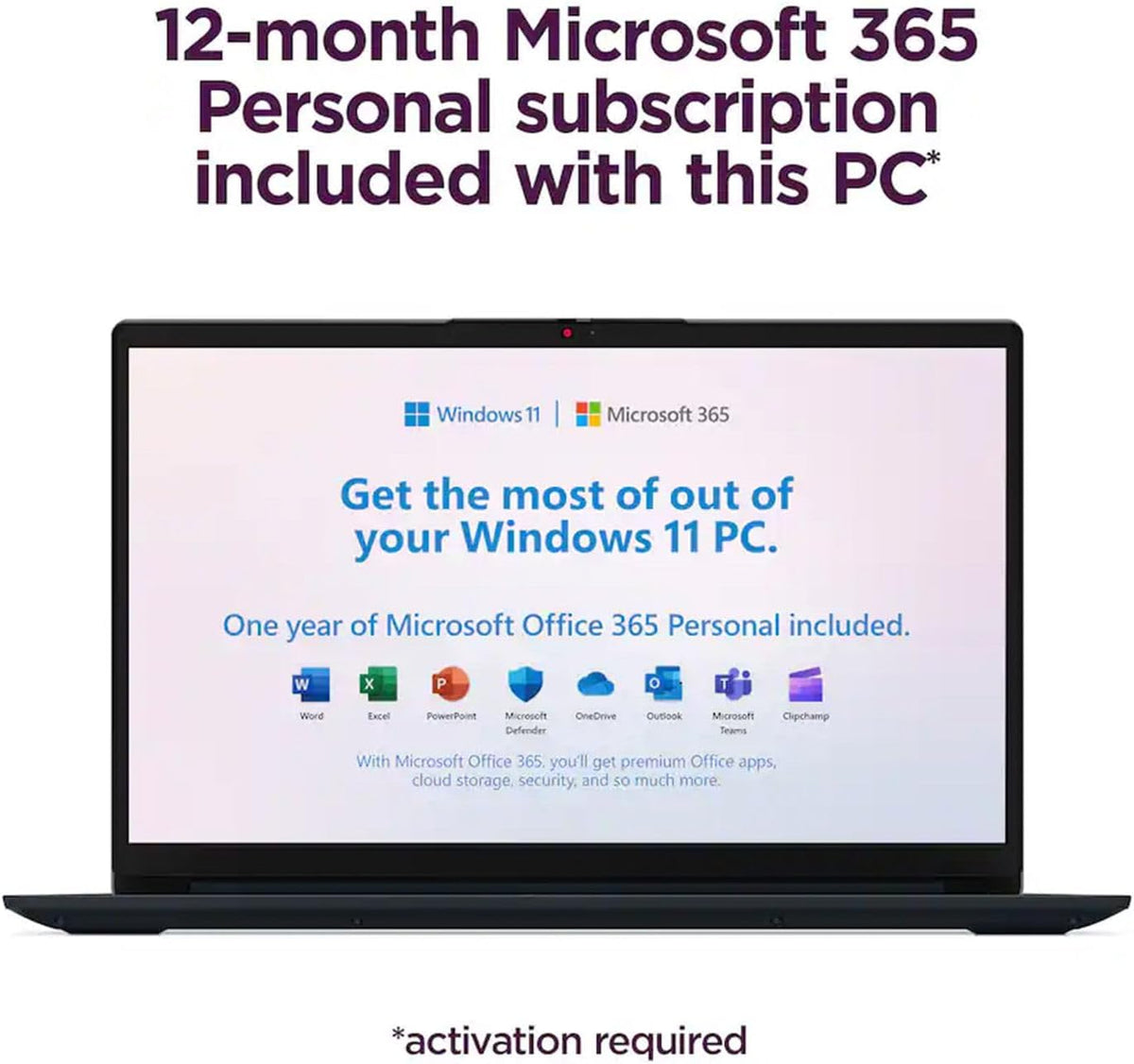 Lenovo IdeaPad Slim 3 15.6" FHD Laptop • Microsoft Office 365 • 2026 Edition • Intel N150 CPU • 8GB DDR5 • 640GB SSD(512GB External) • Windows 11 • Essential Laptop • w/o Mouse