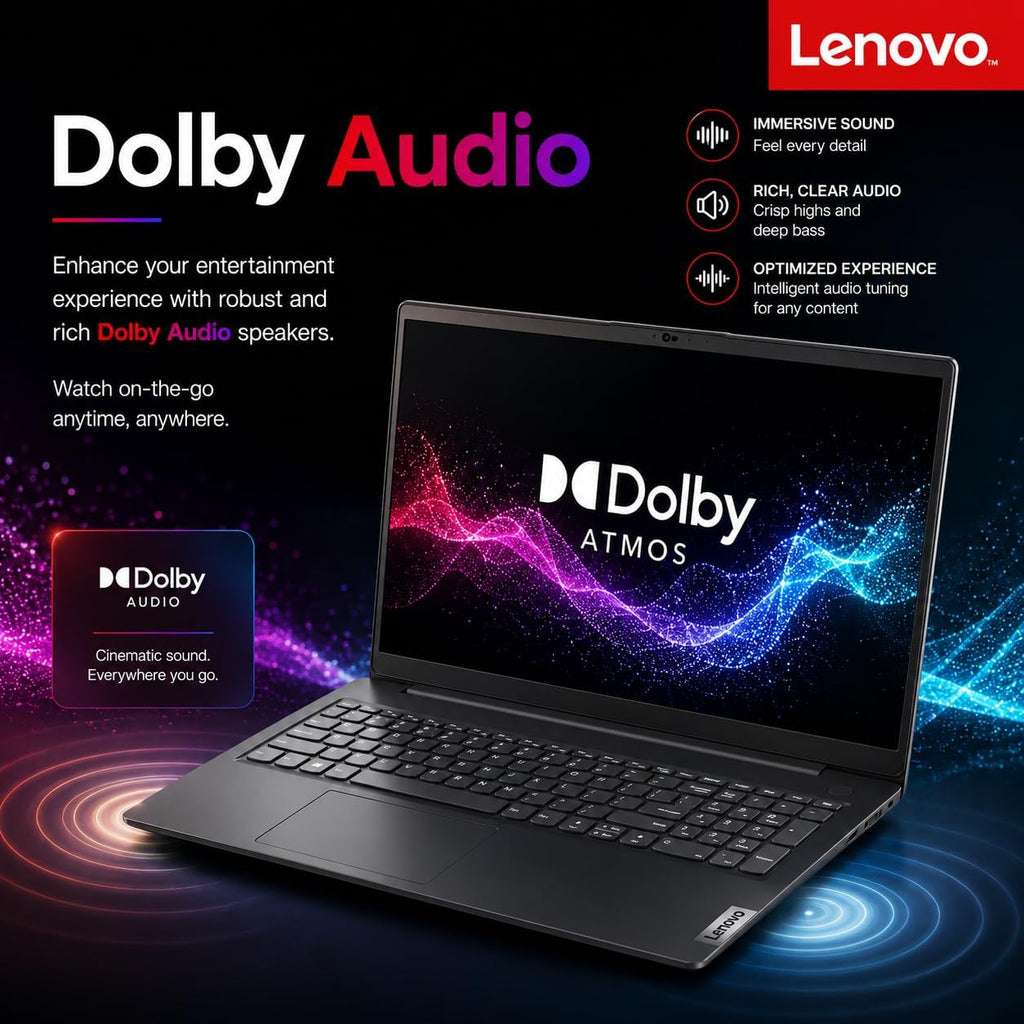 Lenovo New V15 Business and Student Laptop, AMD Ryzen 3 7000 Series(Beat i7-1160G7), 16GB DDR5 RAM, 256GB PCIe SSD, 15.6" FHD IPS Display, Ethernet Port RJ-45, Windows 11 Pro, Black