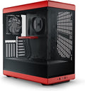 Hyte Y40 Modern Aesthetic Panoramic Tempered Glass Mid-Tower ATX Computer Gaming Case with PCIE 4.0 Riser Cable Included, Red (CS-HYTE-Y40-BR)